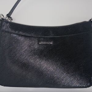 Michael Kors Brushed Satin Black Leather Handbag